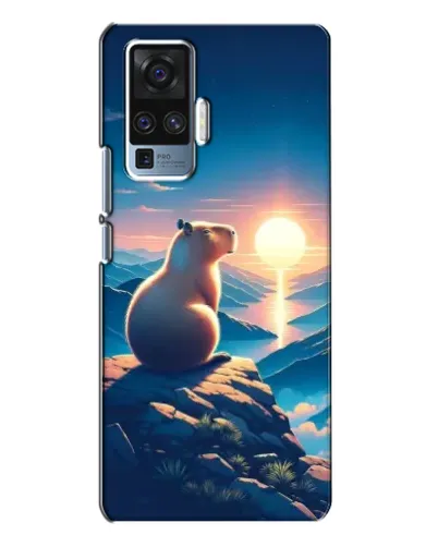 Чехол для Vivo X50 Pro с картинкой «Закат солнца с капибарой» Чехол для Vivo X50 Pro с картинкой «Закат солнца с капибарой»