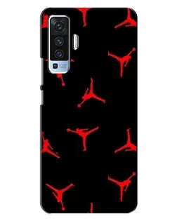 Чехол для Vivo X50 с картинкой «Jordan Red Pattern»