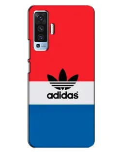 Чехол для Vivo X50 с картинкой «Ретро блоки Adidas»