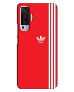Чехол для Vivo X50 с картинкой «Красный минимализм Adidas»