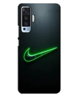 Чехол для Vivo X50 с картинкой «Неоновый контур Nike»