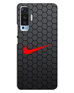 Чехол для Vivo X50 с картинкой «Nike — карбоновая сетка»