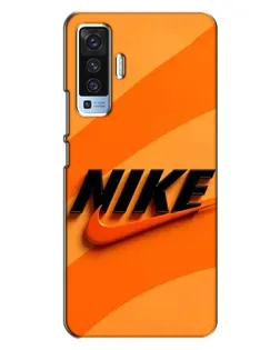 Чехол для Vivo X50 с картинкой «Оранжевый драйв Nike»