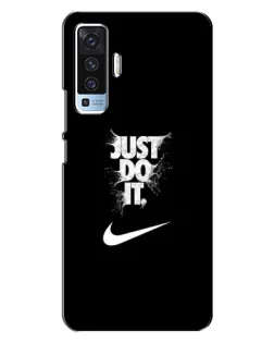 Чехол для Vivo X50 с картинкой «Текстовый принт Nike»