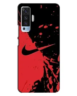 Чохол для Vivo X50 з картинкою «Червоні бризки Nike»