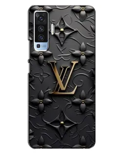 Чехол для Vivo X50 с картинкой «Кожаная текстура LV»