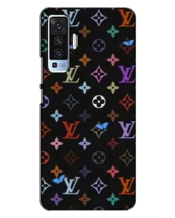 Чехол для Vivo X50 с картинкой «Цветная монограмма LV»