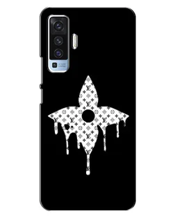 Чехол для Vivo X50 с картинкой «Цветочная монограмма»