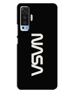 Чехол для Vivo X50 с картинкой «NASA — вертикальный логотип»
