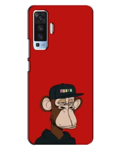 Чехол для Vivo X50 с картинкой «Bored Ape — красный фон» Чехол для Vivo X50 с картинкой «Bored Ape — красный фон»