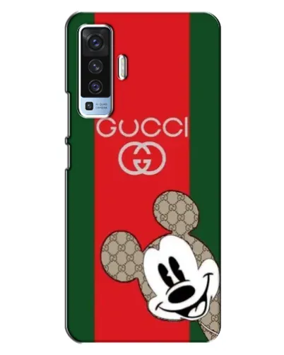 Чехол для Vivo X50 с картинкой «Gucci — полосы и Микки» Чехол для Vivo X50 с картинкой «Gucci — полосы и Микки»