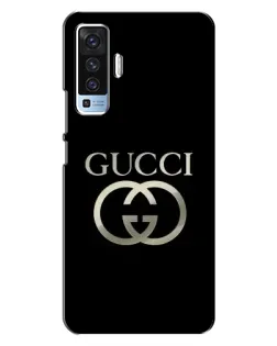 Чохол для Vivo X50 з картинкою «Gucci — золото на чорному»