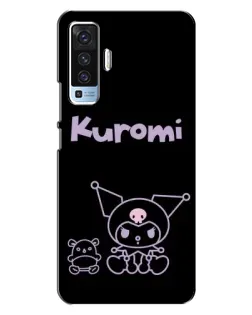 Чехол для Vivo X50 с картинкой «Kuromi — черный минимализм»