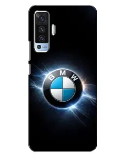 Чехол для Vivo X50 с картинкой «BMW — неоновое сияние»