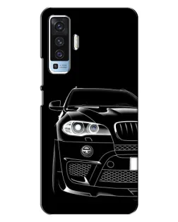 Чехол для Vivo X50 с картинкой «Темный силуэт BMW»