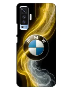 Чехол для Vivo X50 с картинкой «Золотистый дым BMW»