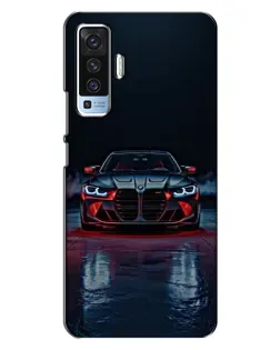 Чехол для Vivo X50 с картинкой «BMW на мокрой дороге»