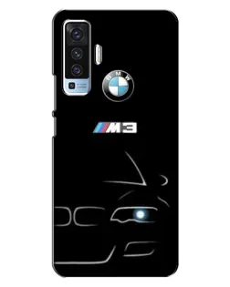 Чехол для Vivo X50 с картинкой «Минималистичный принт BMW M3»