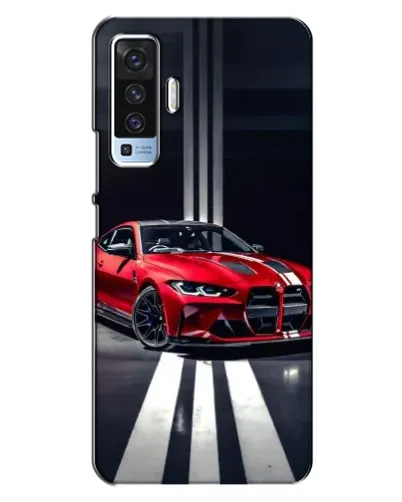 Чехол для Vivo X50 с картинкой «Красная BMW на дороге» Чехол для Vivo X50 с картинкой «Красная BMW на дороге»