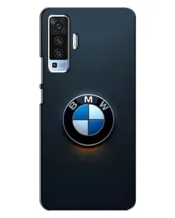 Чехол для Vivo X50 с картинкой «Логотип BMW — минимализм»
