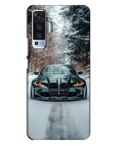 Чехол для Vivo X50 с картинкой «BMW в зимнем лесу» Чехол для Vivo X50 с картинкой «BMW в зимнем лесу»