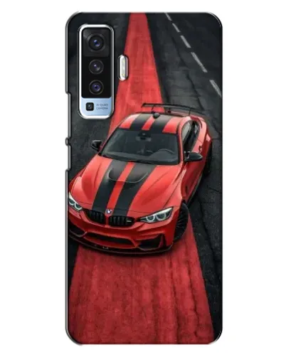 Чехол для Vivo X50 с картинкой «BMW на красной дорожке» Чехол для Vivo X50 с картинкой «BMW на красной дорожке»