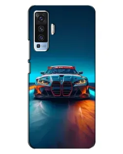 Чохол для Vivo X50 з картинкою «BMW — вогні неону»
