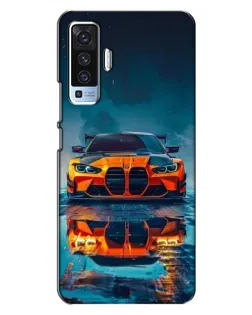Чохол для Vivo X50 з картинкою «BMW — золота емблема»