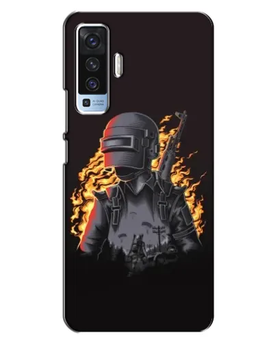 Чехол для Vivo X50 с картинкой «PUBG — огненный силуэт» Чехол для Vivo X50 с картинкой «PUBG — огненный силуэт»
