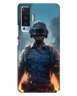 Чехол для Vivo X50 с картинкой «PUBG — реалистичный герой»