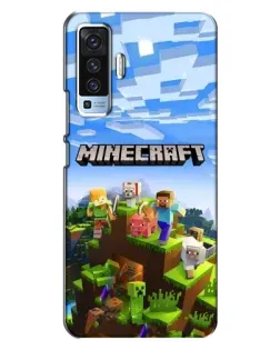 Чехол для Vivo X50 с картинкой «Minecraft классический мир»