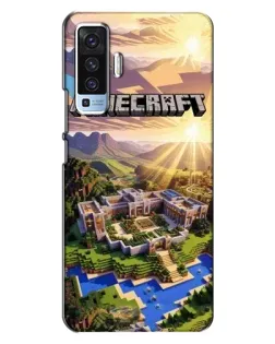 Чехол для Vivo X50 с картинкой «Minecraft панорама»