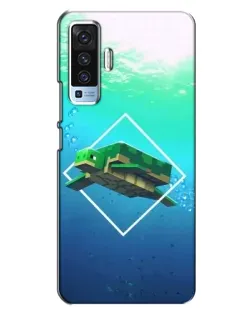 Чохол для Vivo X50 з картинкою «Черепаха Minecraft»