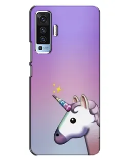 Чехол для Vivo X50 с картинкой «Единорог градиент»