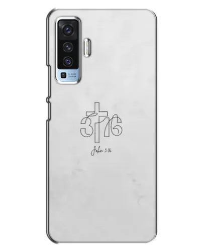 Чехол для Vivo X50 с картинкой «Иоанна 3:16 Крест»