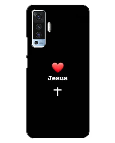 Чехол для Vivo X50 с картинкой «Сердце - Jesus»