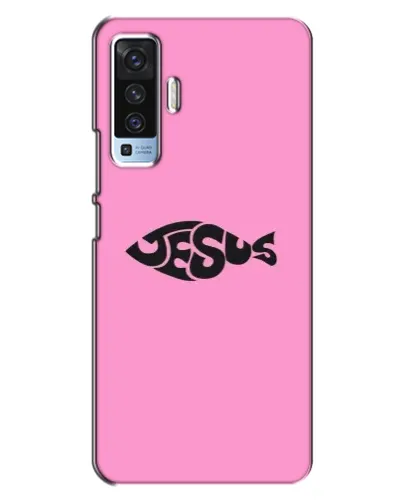 Чехол для Vivo X50 с картинкой «Розовый символ  Jesus»