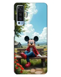 Чехол для Vivo X50 с картинкой «Микки на скамейке»