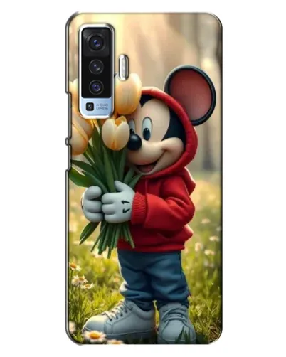Чехол для Vivo X50 с картинкой «Микки с тюльпанами» Чехол для Vivo X50 с картинкой «Микки с тюльпанами»