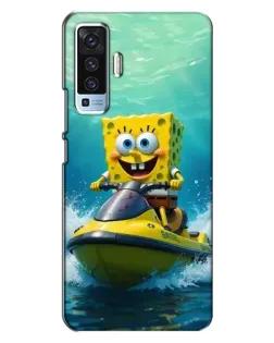 Чехол для Vivo X50 с картинкой «Спанч Боб на гидроцикле»