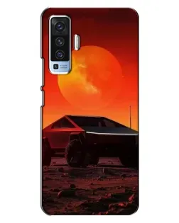 Чехол для Vivo X50 с картинкой «Cybertruck на Марсе»