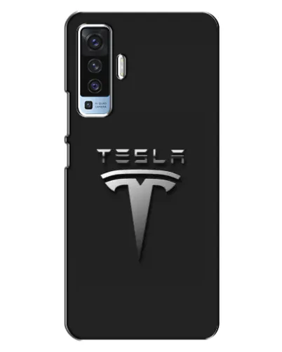 Чехол для Vivo X50 с картинкой «Стальной логотип Tesla» Чехол для Vivo X50 с картинкой «Стальной логотип Tesla»