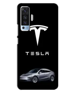Чехол для Vivo X50 с картинкой «Tesla Model Y»