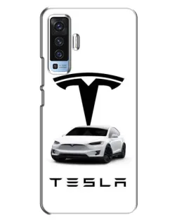 Чехол для Vivo X50 с картинкой «Tesla White Style»