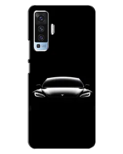Чехол для Vivo X50 с картинкой «Фары Tesla Night»