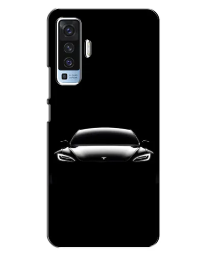 Чехол для Vivo X50 с картинкой «Фары Tesla Night» Чехол для Vivo X50 с картинкой «Фары Tesla Night»
