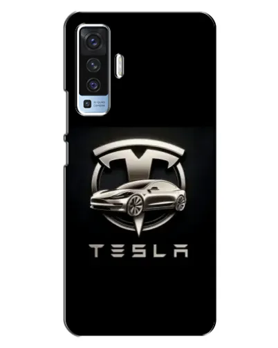 Чехол для Vivo X50 с картинкой «Tesla — серебристое авто» Чехол для Vivo X50 с картинкой «Tesla — серебристое авто»
