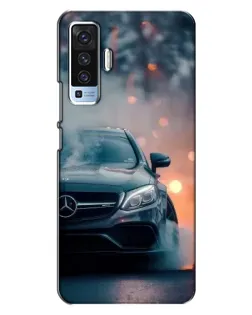 Чехол для Vivo X50 с картинкой «Mercedes — ночной город»