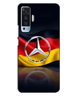 Чехол для Vivo X50 с картинкой «Mercedes — флаг Германии»
