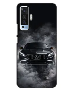 Чехол для Vivo X50 с картинкой «Mercedes в дыму»